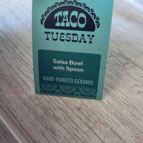 Salsa Bowl with Spoon Ceramic Fiesta Taco Tuesday Hostess Gift Cinco de Mayo - Picture 8 of 8
